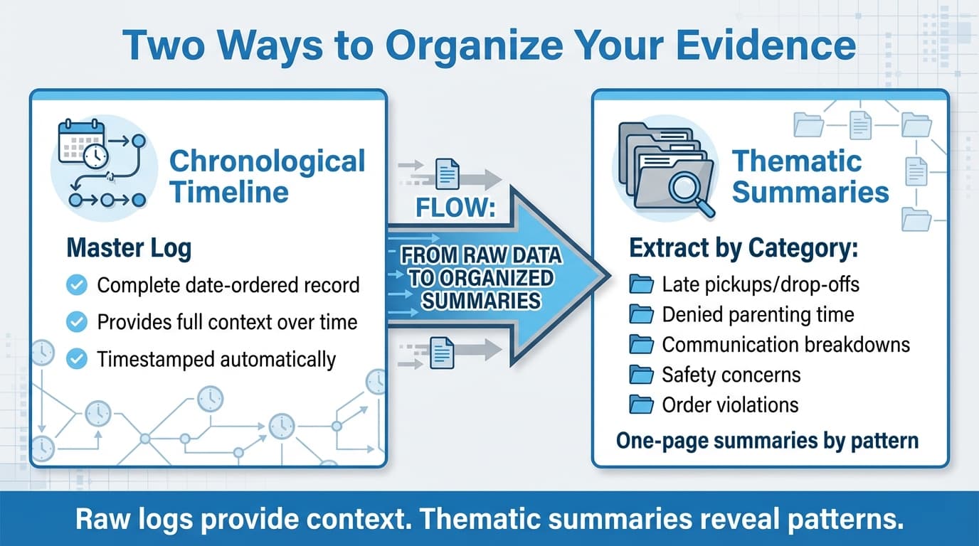 Two Ways to Organize Evidence